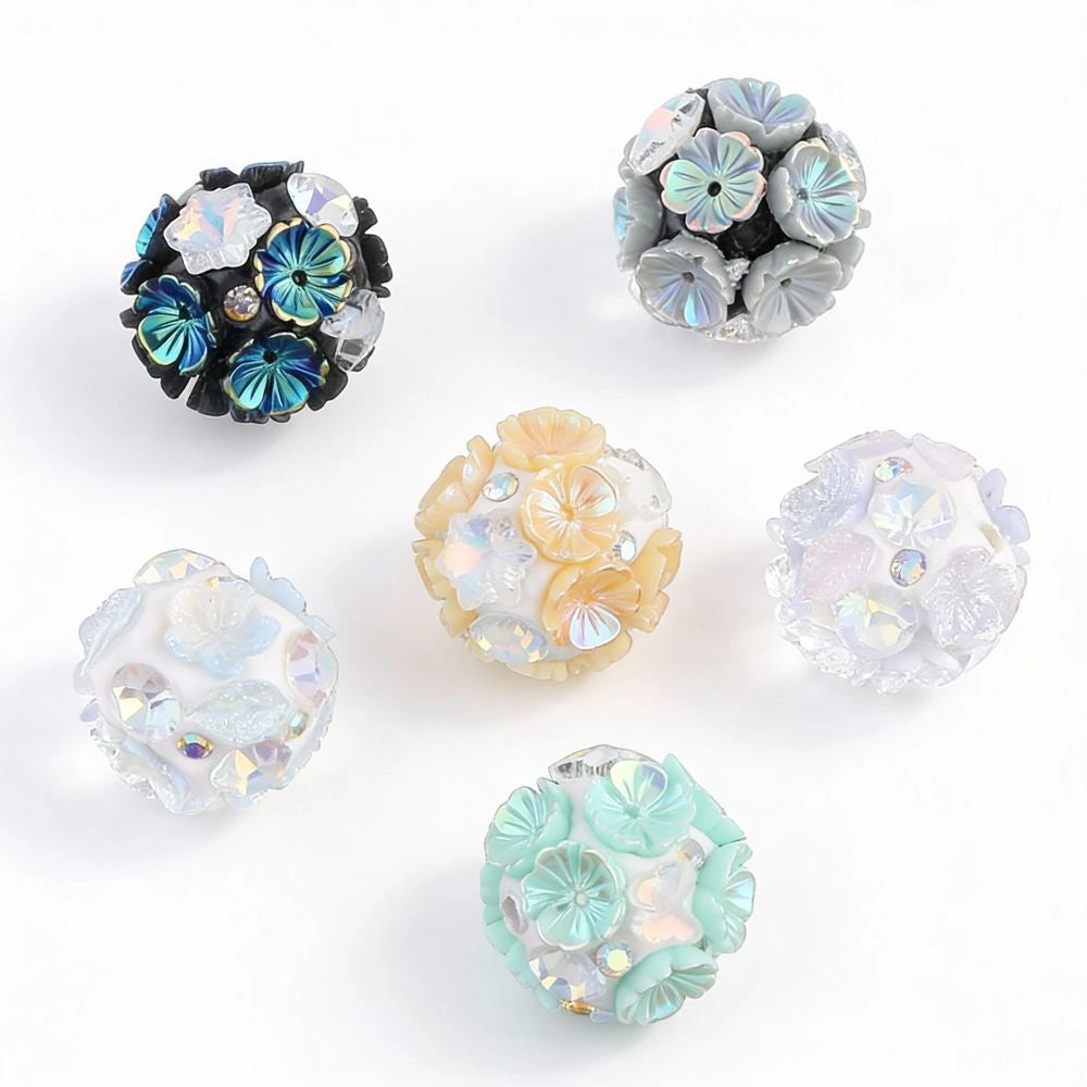 Flower Butterflies Diamond Rhinestone DIY Fancy Beads-Random Mixed