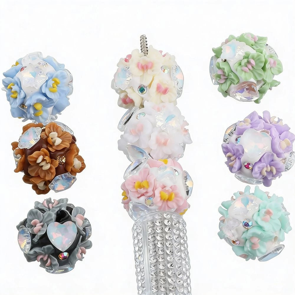 Flower Heart Rhinestone DIY Fancy Beads-Random Mixed