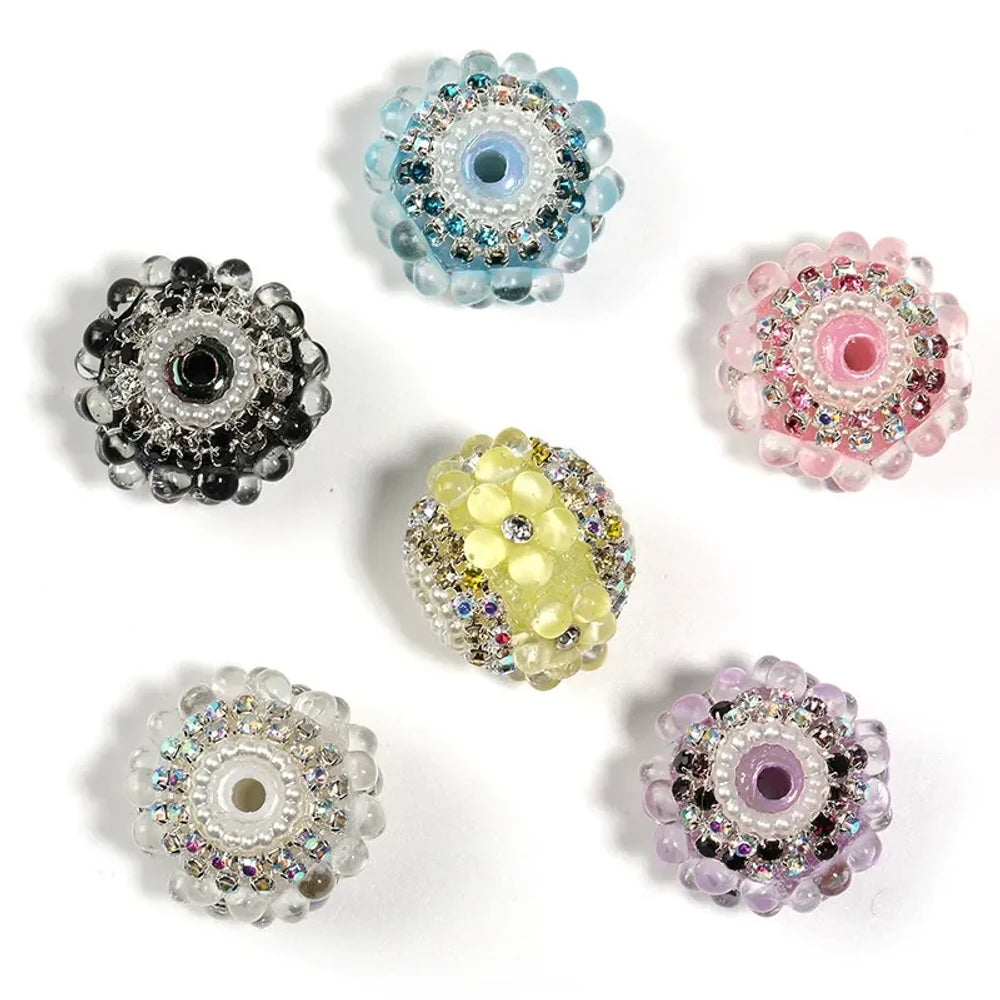 Flower Rhinestones Pearls Rhinestone Chain Acrylic DIY Fancy Beads-Random Mixed