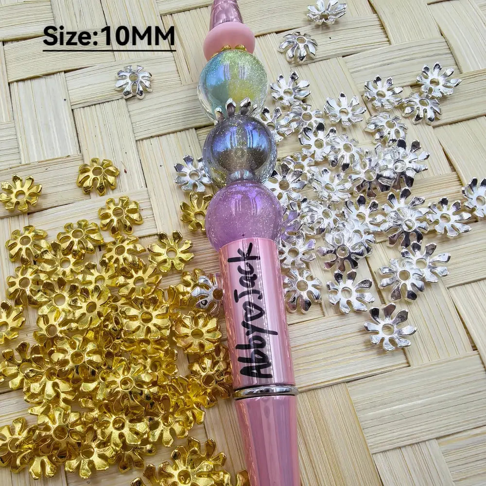 Flower Shape Golden and Silver Bead Caps Cages, 10MM