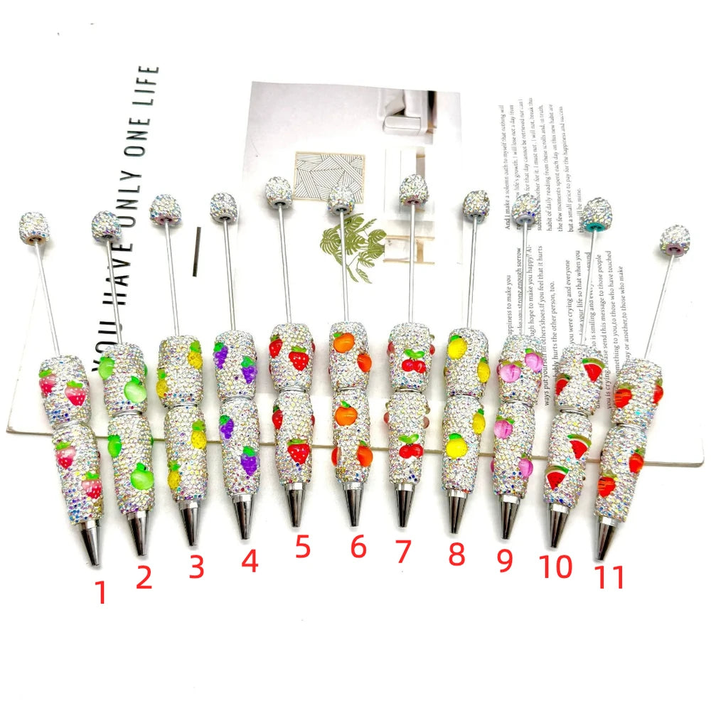 Fruit Beadable Rhinestone Pens