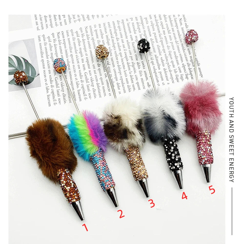 Fuzzy AB Colors Beadable Rhinestone Pens