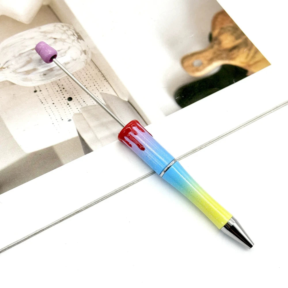 Halloween Christmas Bloodstain Beadable Plastic Ballpoint Pen for DIY