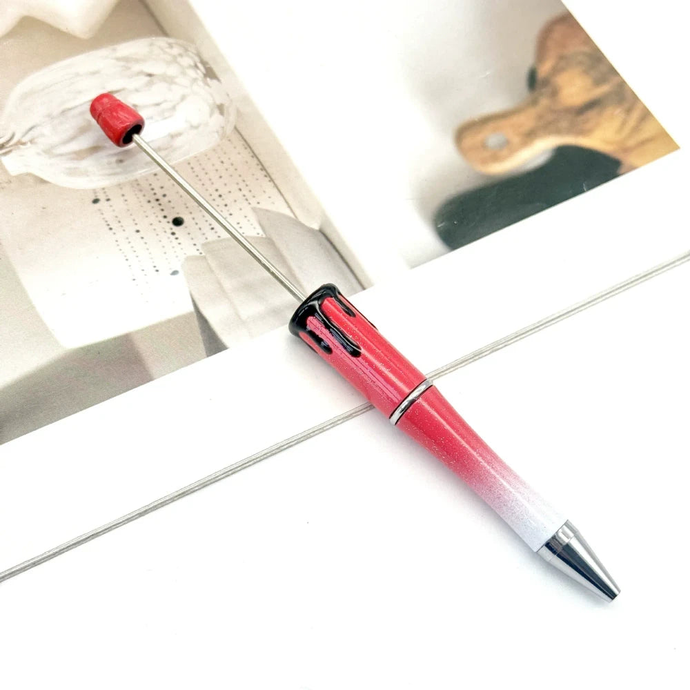 Halloween Christmas Bloodstain Beadable Plastic Ballpoint Pen for DIY