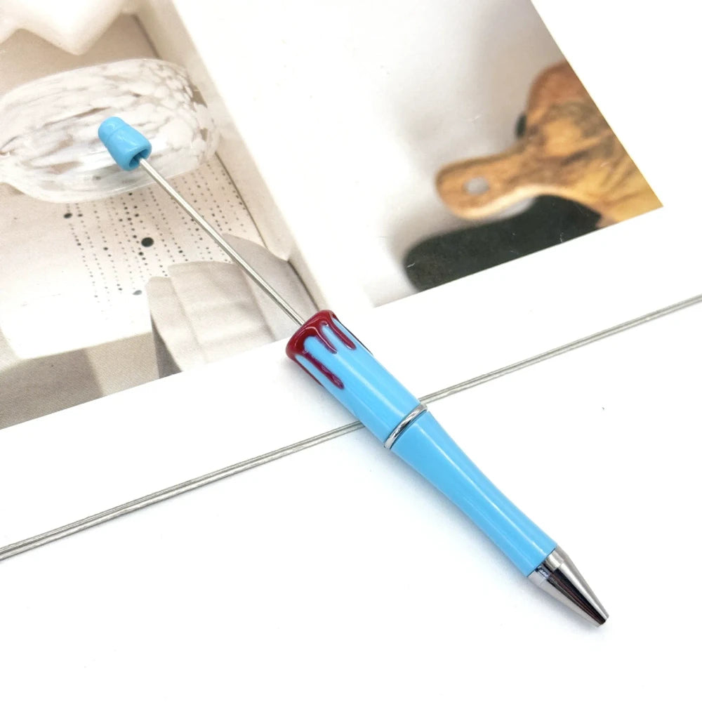 Halloween Christmas Bloodstain Beadable Plastic Ballpoint Pen for DIY