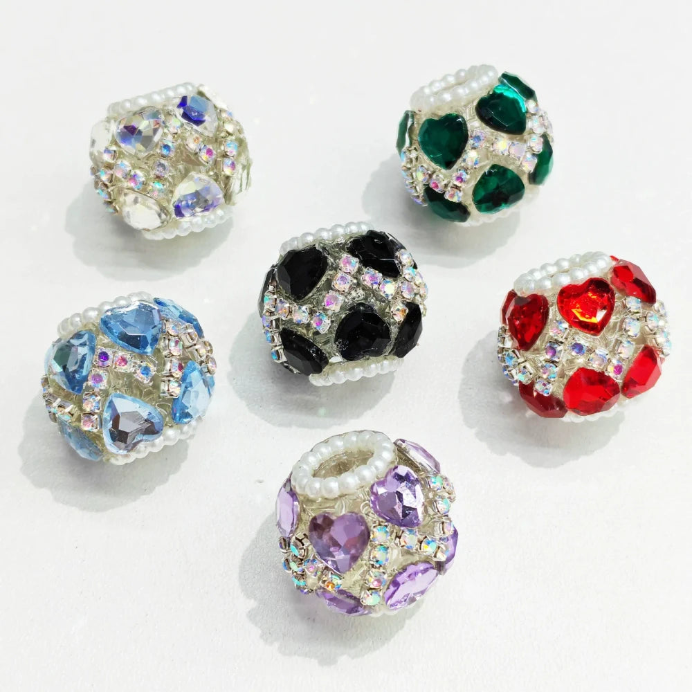 Heart Cat Eye Rhinestone Pearl Mini Rhinestones Acrylic DIY Fancy Beads-Random Mixed