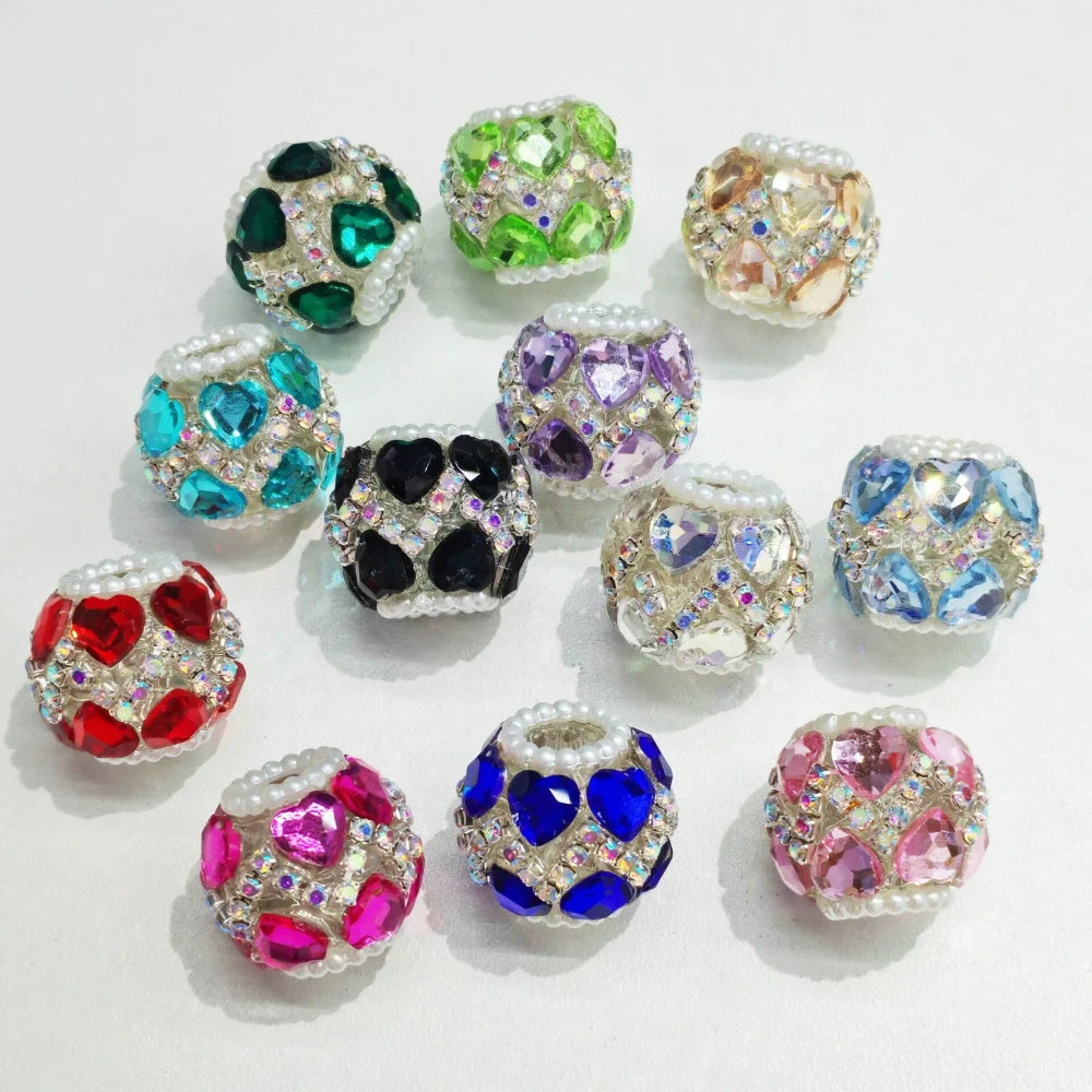 Heart Cat Eye Rhinestone Pearl Mini Rhinestones Acrylic DIY Fancy Beads-Random Mixed