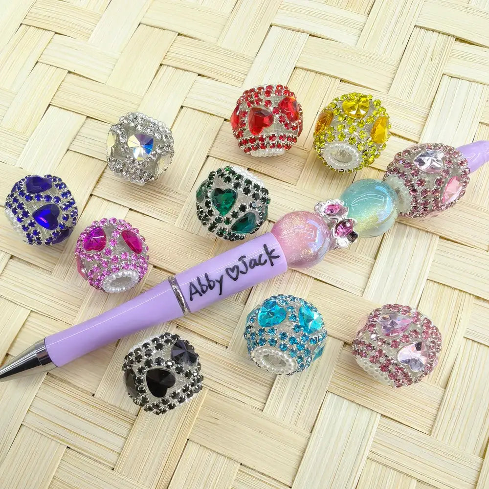 Heart Rhinestones Pearls Rhinestone Chain Acrylic DIY Fancy Beads