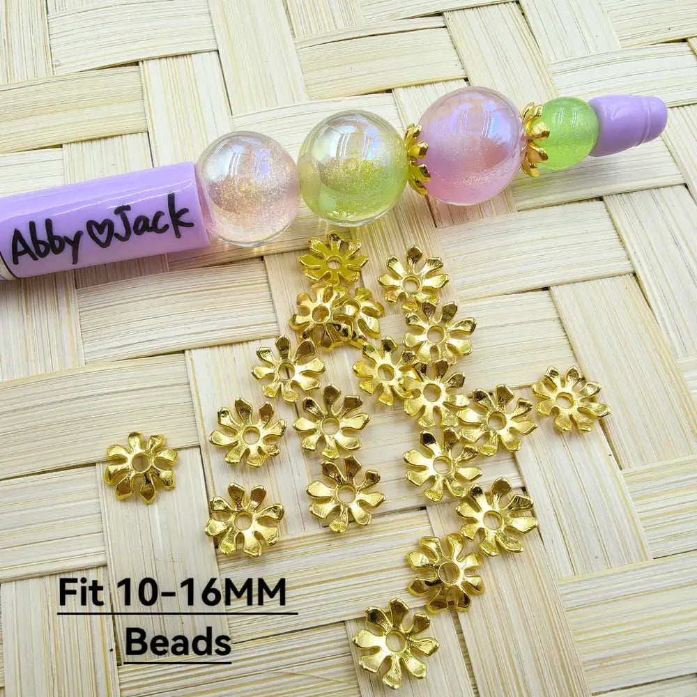 Metal Flower Shape Bead Caps Cages in Golden Color, 10-16MM