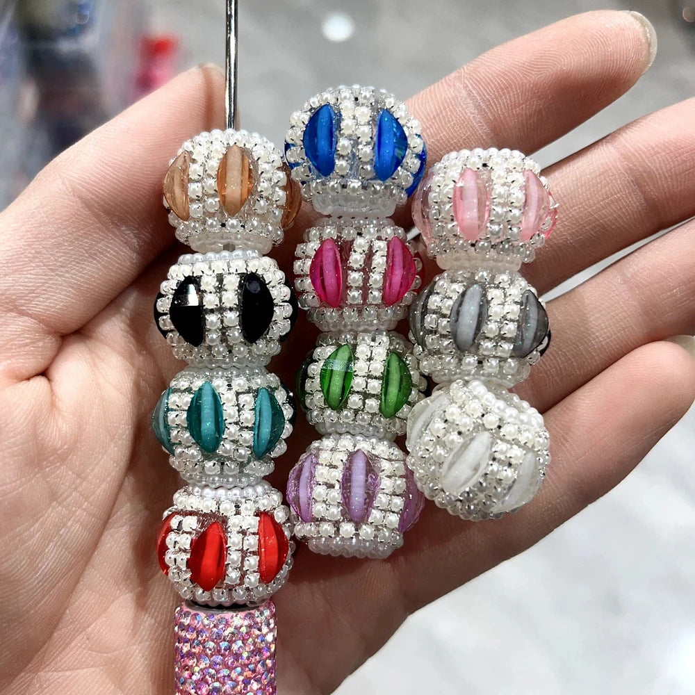 Pearls and Rhinestones Acrylic DIY Fancy Beads-Random Mixed