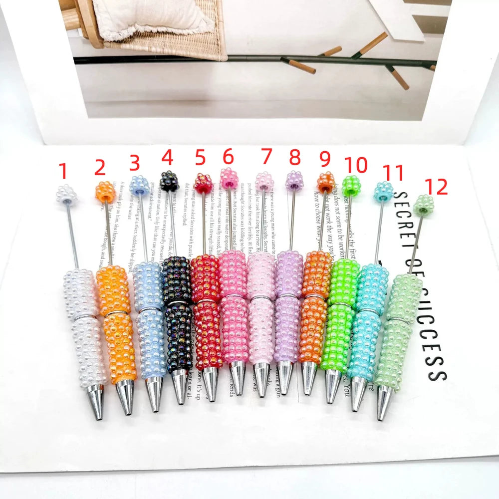 Pearls Beadable Rhinestone Pens for DIY