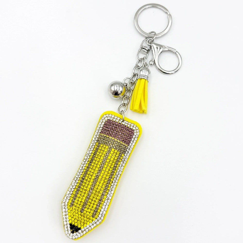 Pencil Rhinestone Keychain for DIY Gifts