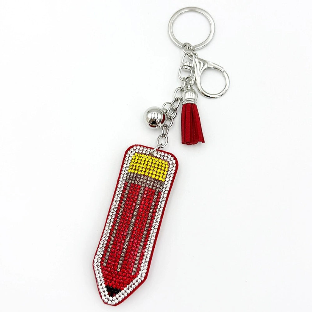 Pencil Rhinestone Keychain for DIY Gifts
