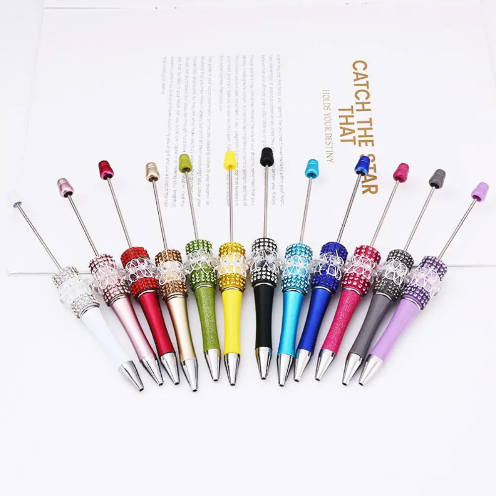 Creative DIY Beadable Pens with Diamond-studded and Butterfly Mesh