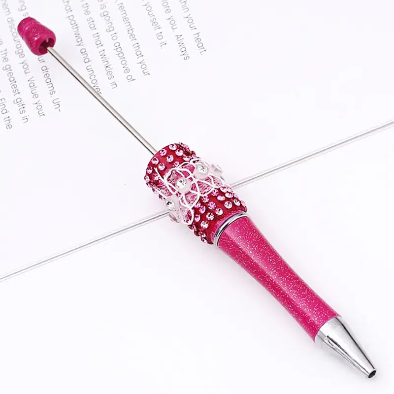 Creative DIY Beadable Pens with Diamond-studded and Butterfly Mesh