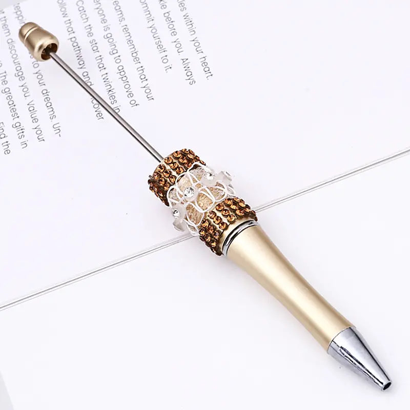 Creative DIY Beadable Pens with Diamond-studded and Butterfly Mesh