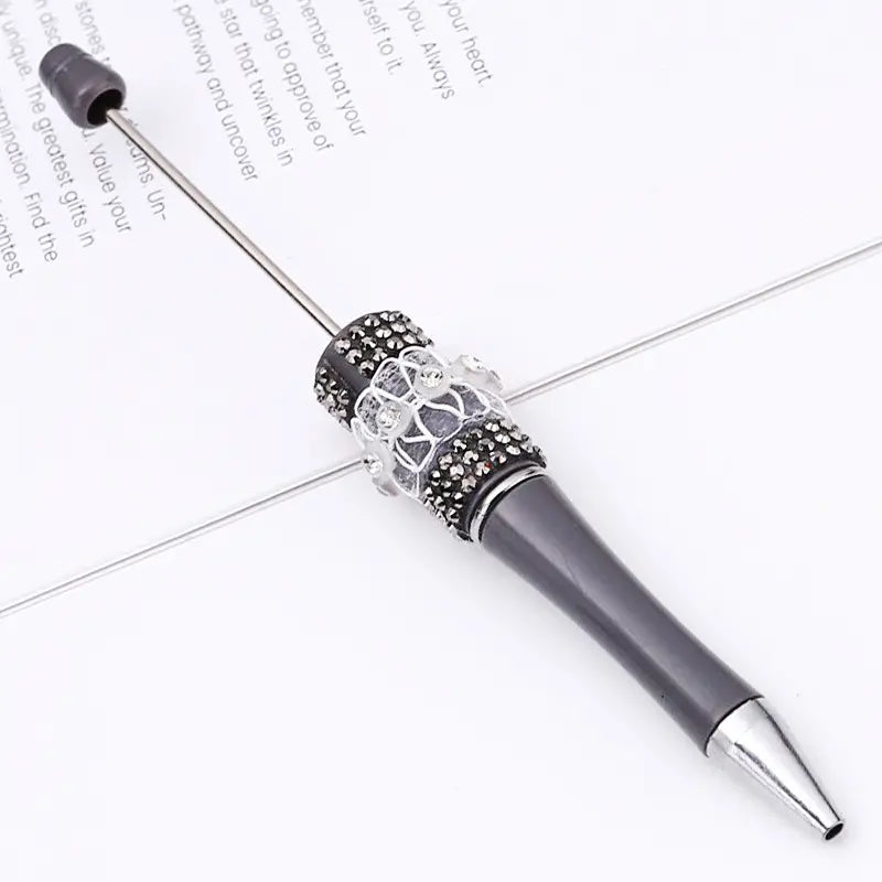 Creative DIY Beadable Pens with Diamond-studded and Butterfly Mesh
