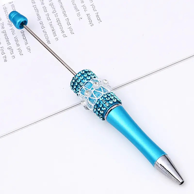 Creative DIY Beadable Pens with Diamond-studded and Butterfly Mesh