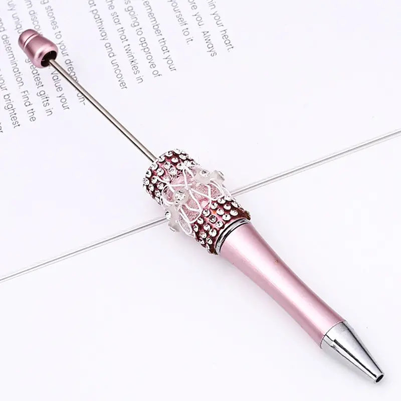 Creative DIY Beadable Pens with Diamond-studded and Butterfly Mesh