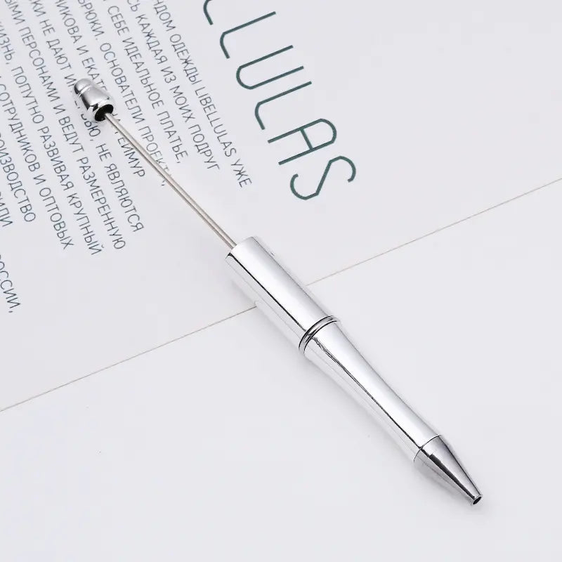 Plastic Beadable Pens in Solid, Ombre Gradient and Neon Colors