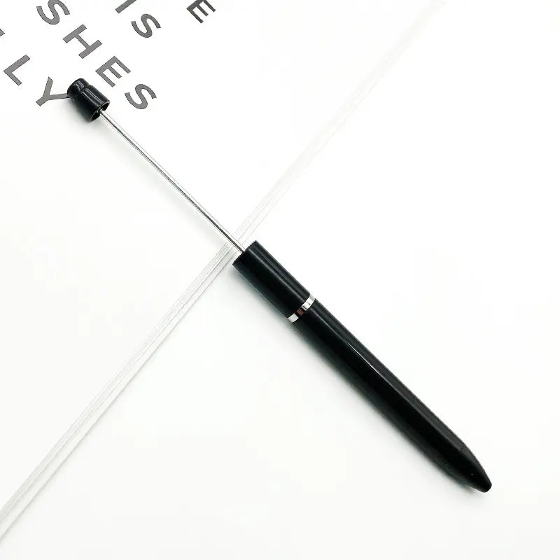 New Style Simple Plastic Beadable Pens in Solid Colors DIY Pen