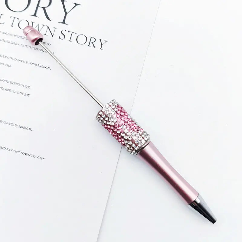 Creative Bow Hand-applied Rhinestone Beadable Pen DIY Pen