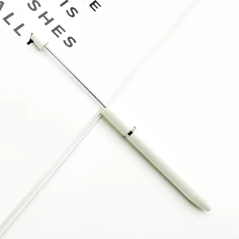 New Style Simple Plastic Beadable Pens in Solid Colors DIY Pen