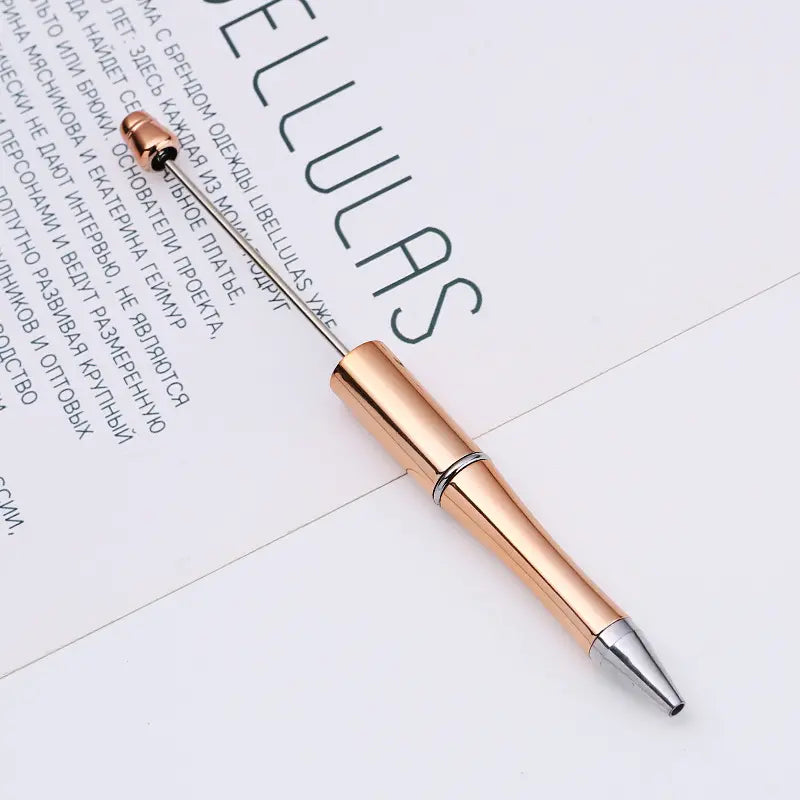 Plastic Beadable Pens in Solid, Ombre Gradient and Neon Colors