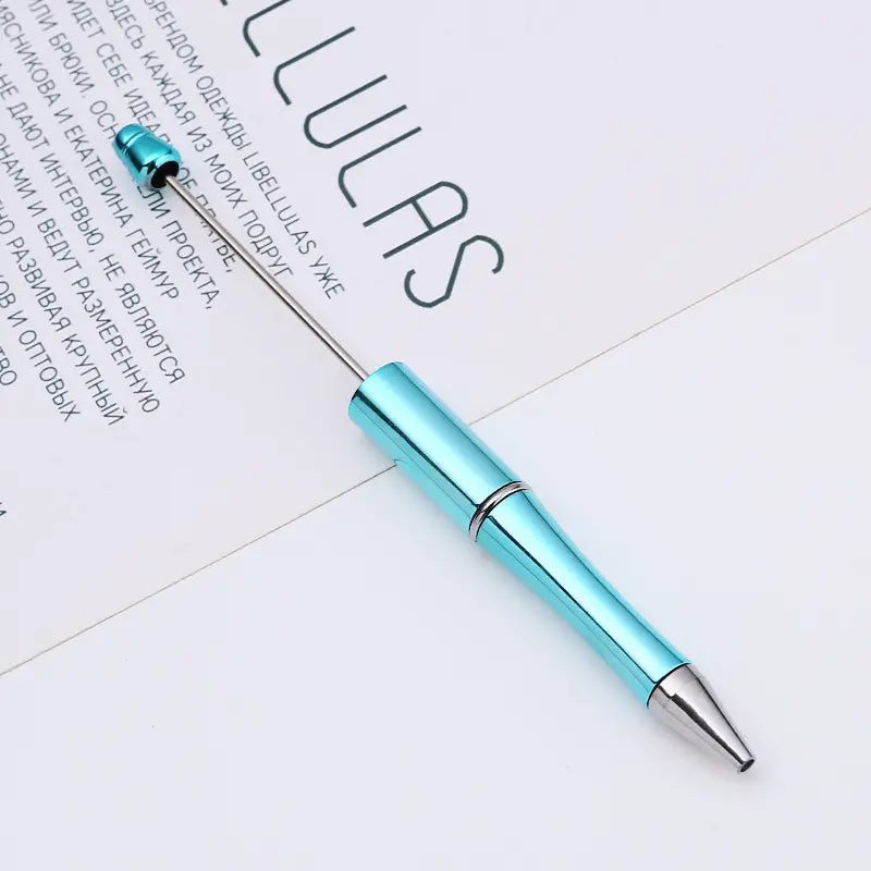 Plastic Beadable Pens in Solid, Ombre Gradient and Neon Colors