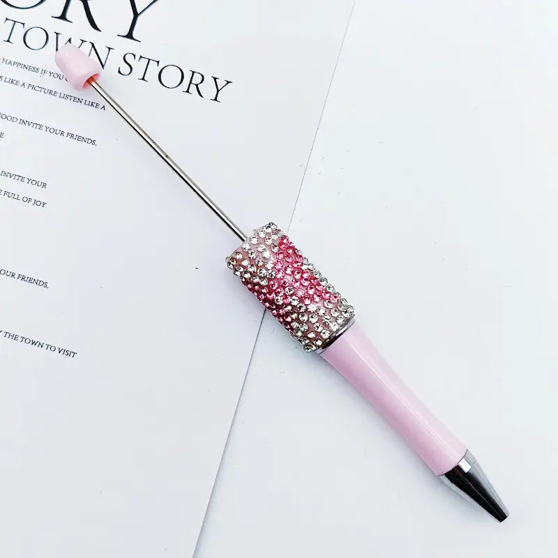 Creative Bow Hand-applied Rhinestone Beadable Pen DIY Pen