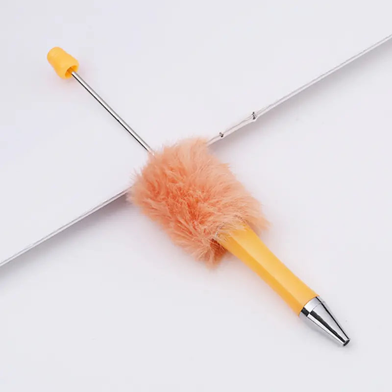 Plush Pom Pom Beadable Pen in Solid Colors DIY Pen