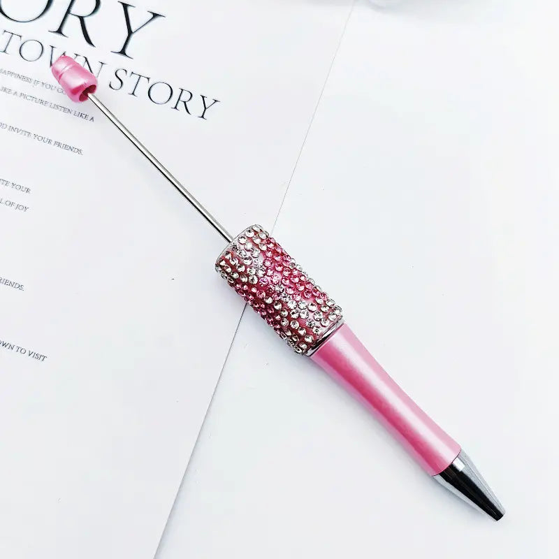 Creative Bow Hand-applied Rhinestone Beadable Pen DIY Pen