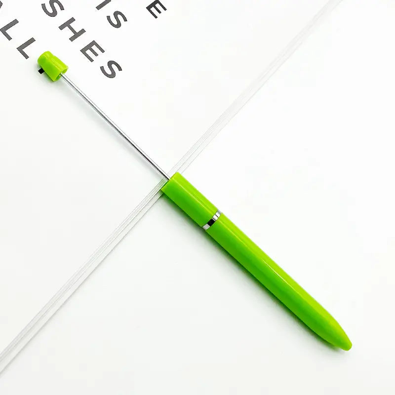 New Style Simple Plastic Beadable Pens in Solid Colors DIY Pen