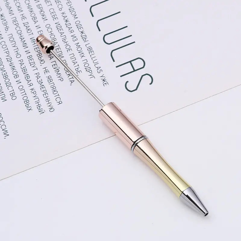 Plastic Beadable Pens in Solid, Ombre Gradient and Neon Colors