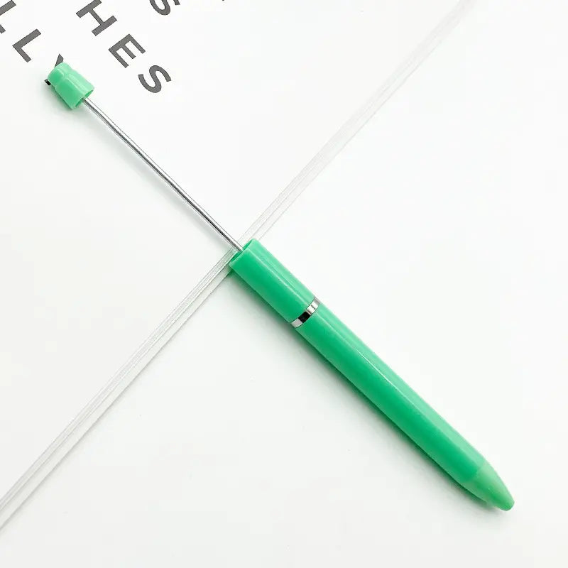 New Style Simple Plastic Beadable Pens in Solid Colors DIY Pen