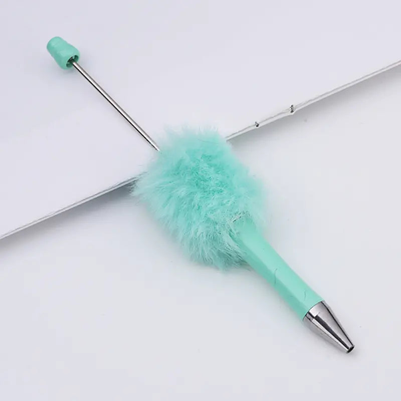 Plush Pom Pom Beadable Pen in Solid Colors DIY Pen