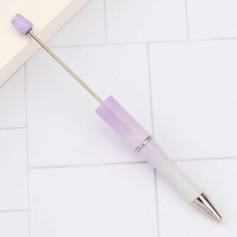 Plastic Beadable Pens in Solid, Ombre Gradient and Neon Colors