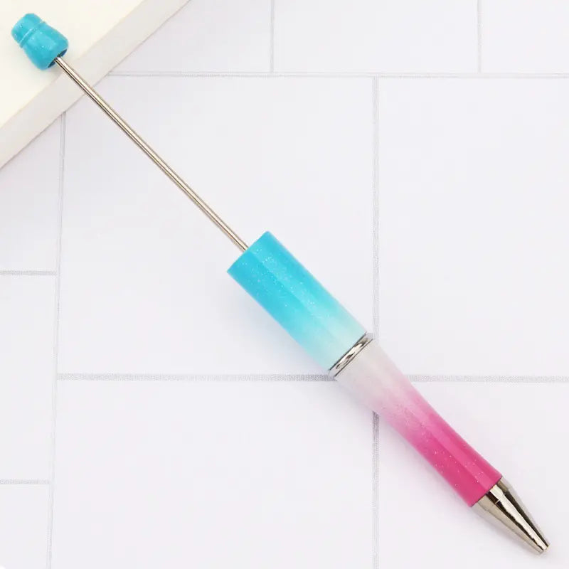 Plastic Beadable Pens in Solid, Ombre Gradient and Neon Colors