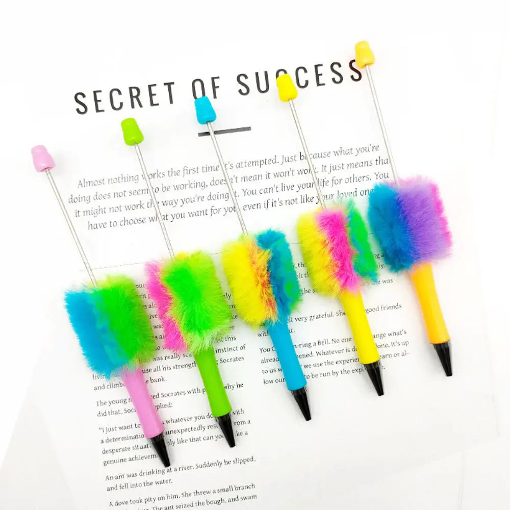 Ombre Color Pom Pom Beadable Pens DIY Pens