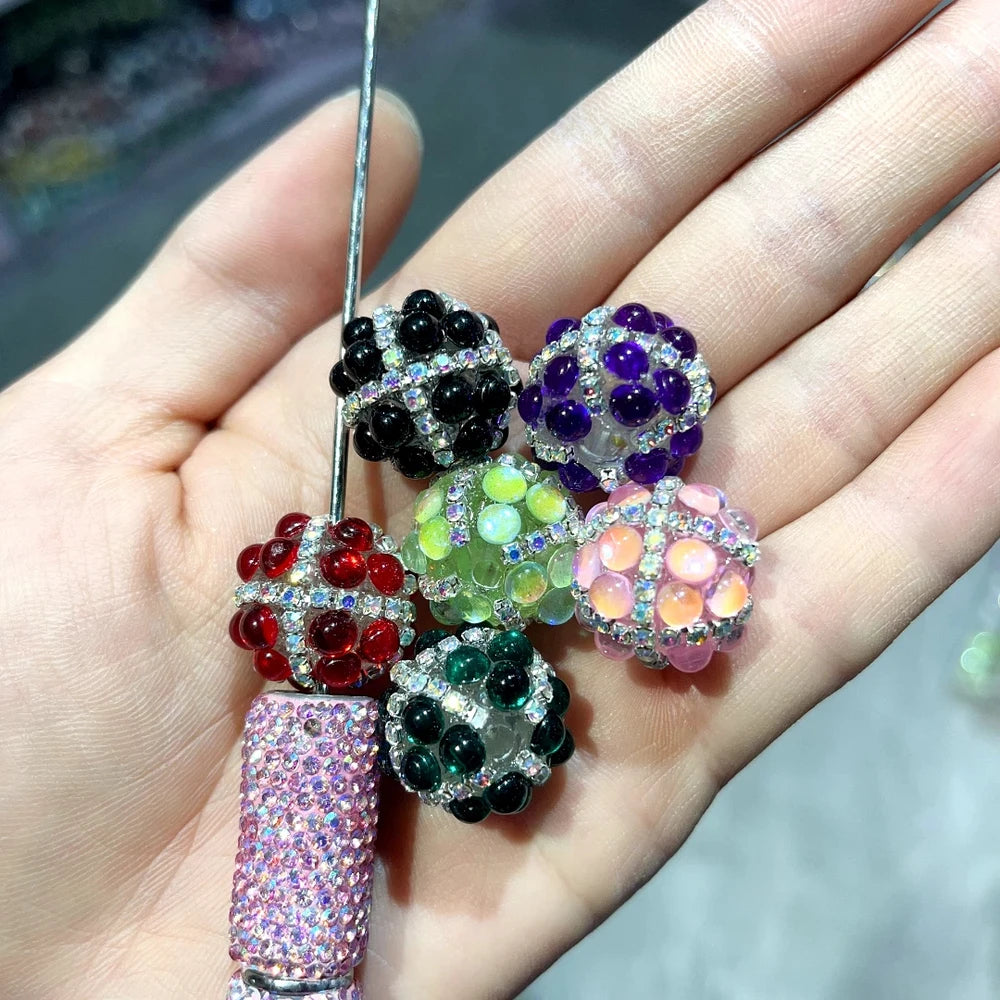 Rhinestone Chain Bubble Acrylic DIY Fancy Beads-Random Mix