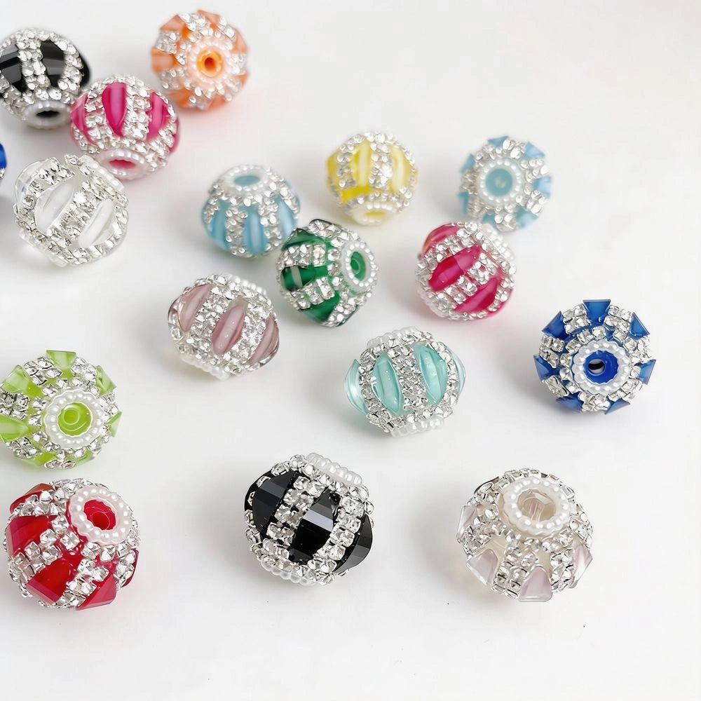 Rhinestone Pearl Rhinestone Chain Acrylic DIY Fancy Beads-Random Mix