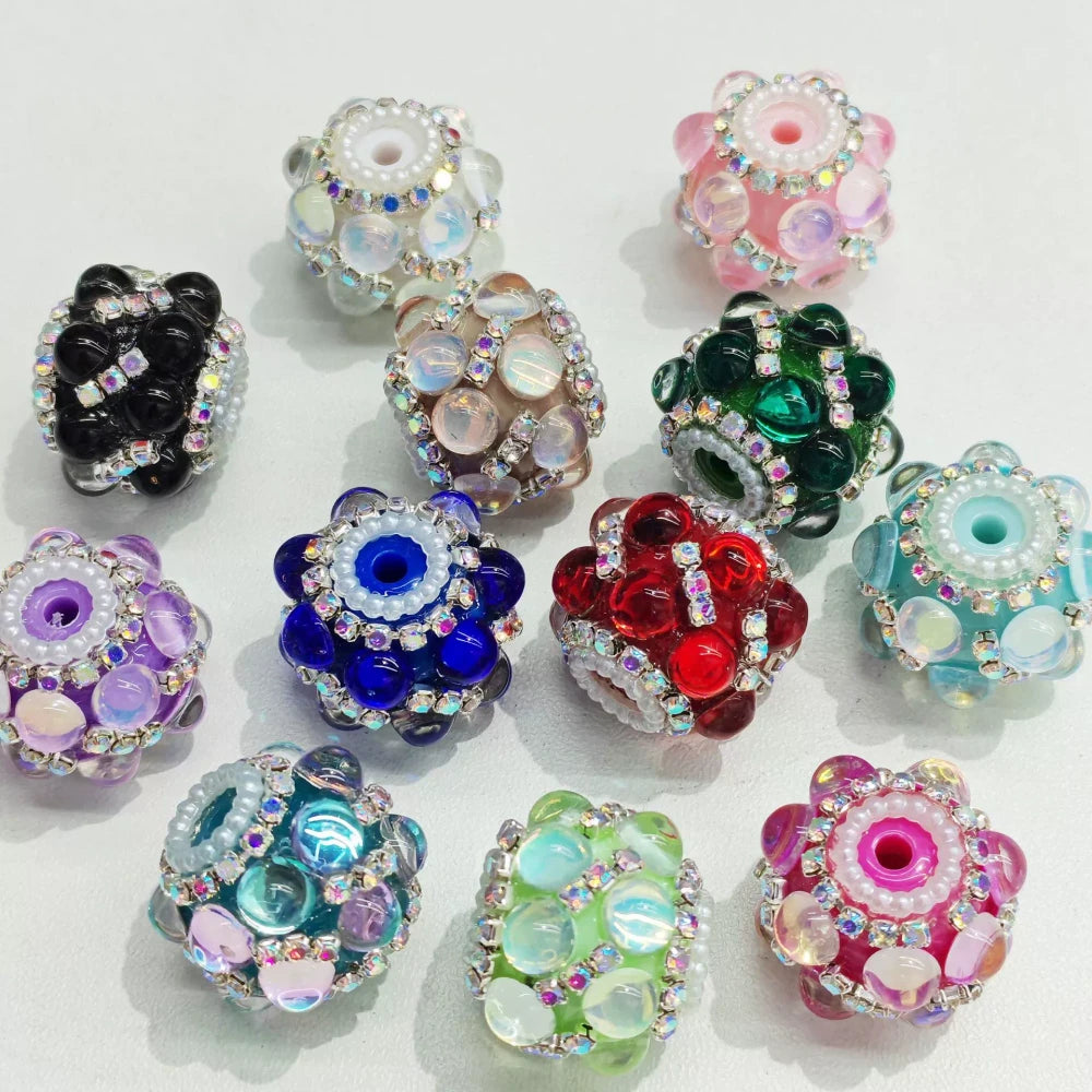 Rhinestone Pearl Rhinestone Chain Acrylic DIY Fancy Beads-Random Mixed