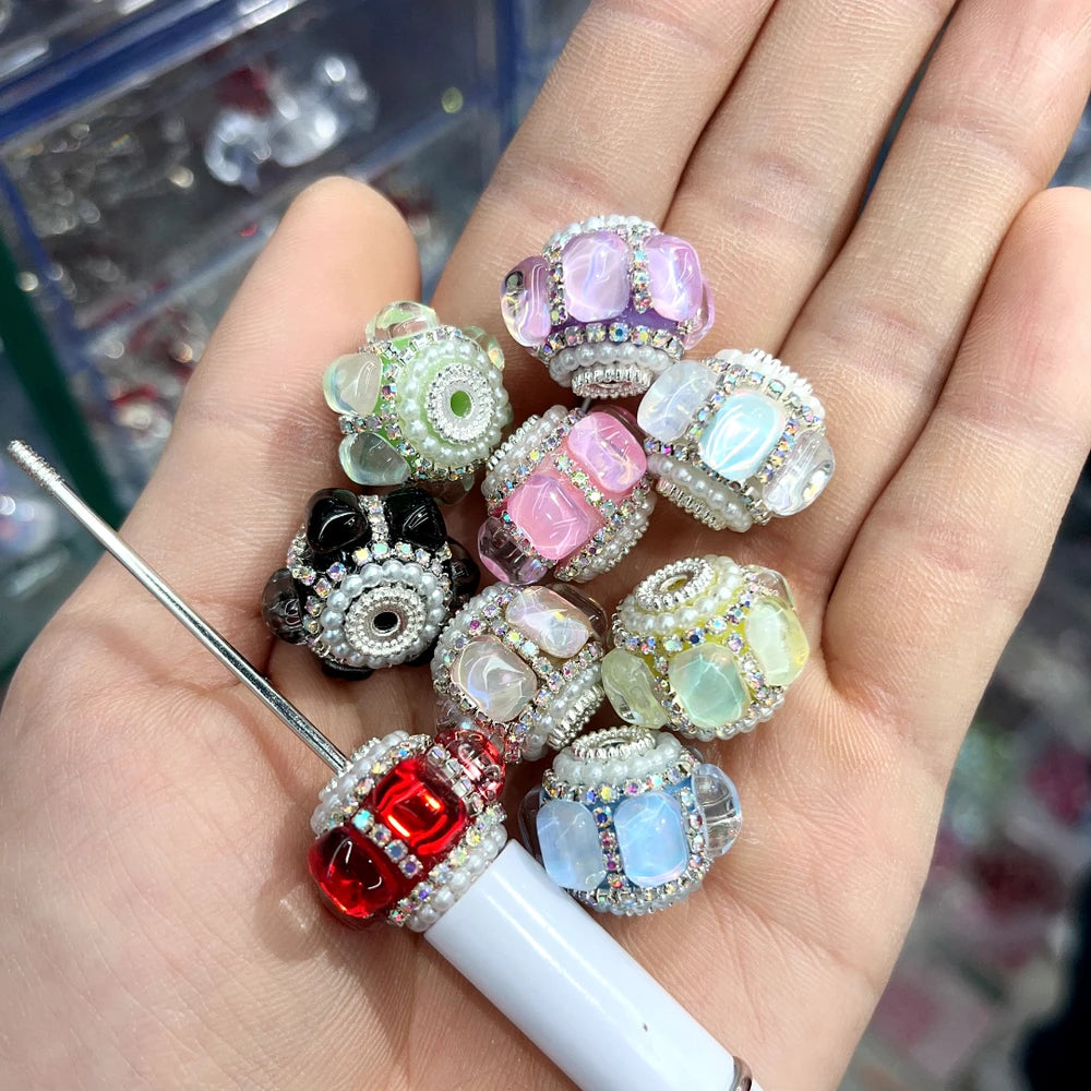 Rhinestone Pearls Rhinestone Chain Acrylic DIY Fancy Beads-Random Mixed