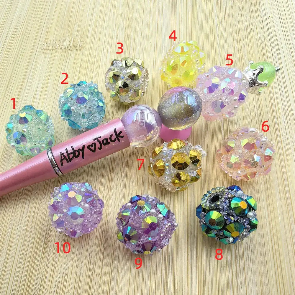 Rhinestone Pearls Sugar Acrylic DIY Fancy Beads