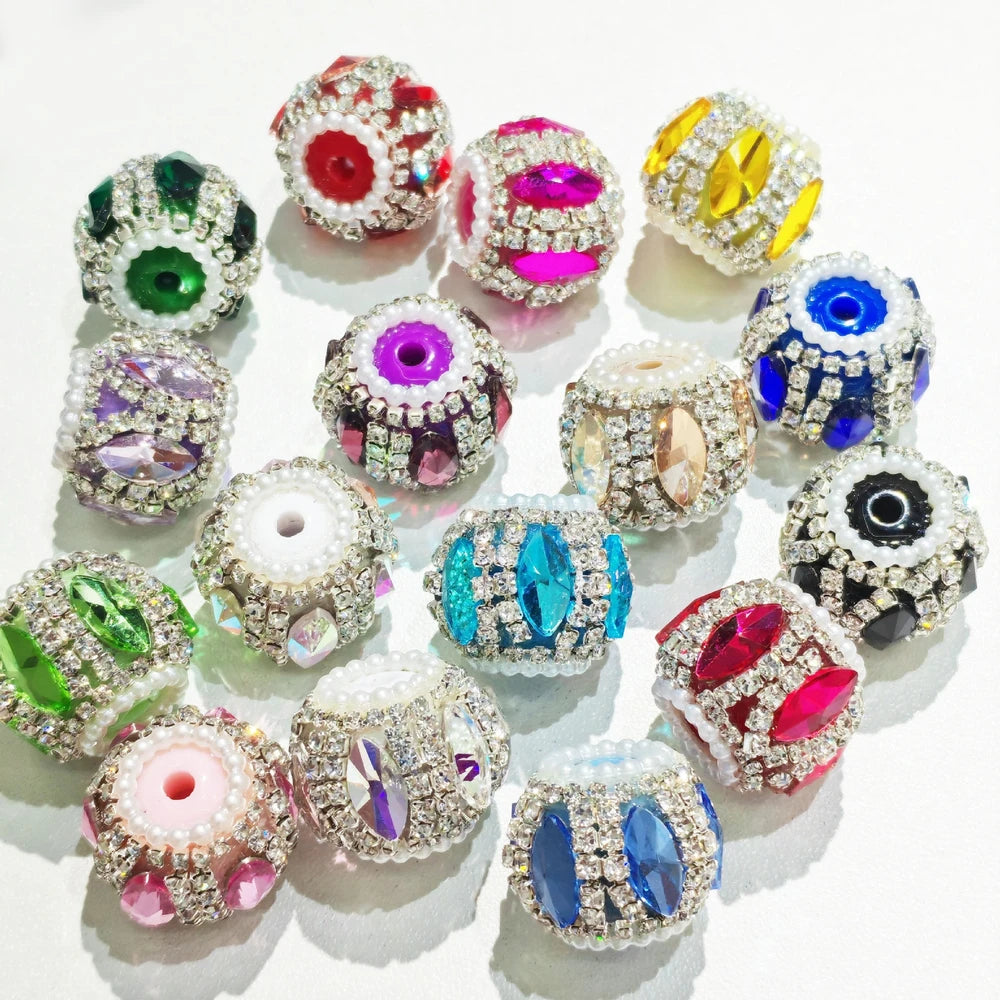 Rhinestones Pearl Rhinestone Chain Acrylic DIY Fancy Beads-Random Mixed