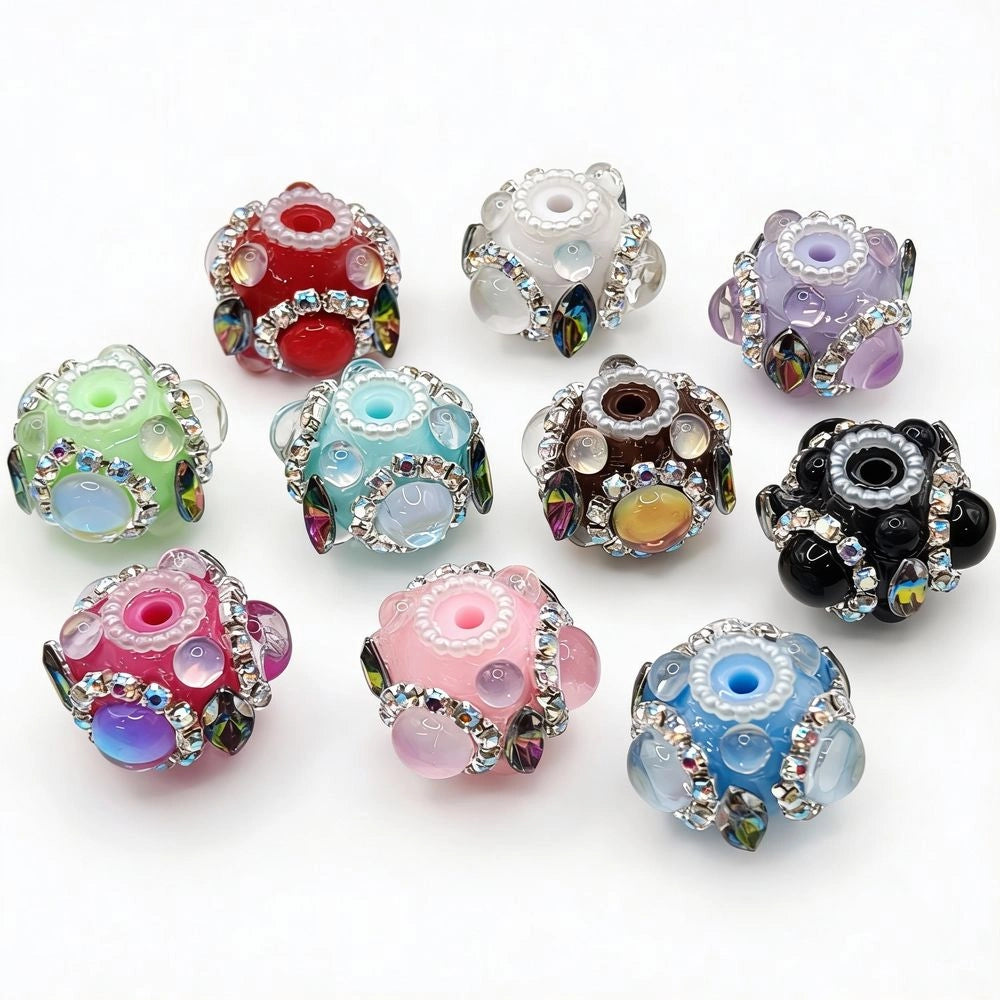 Rhinestones Pearls Rhinestone Chain Acrylic DIY Fancy Beads-Random Mix