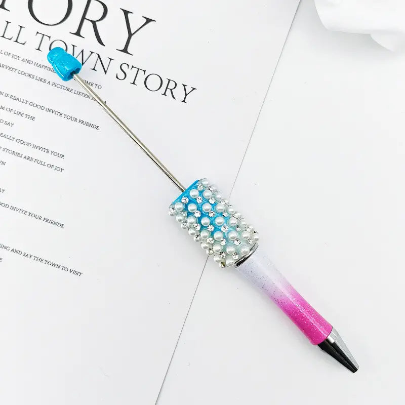 New Style Beadable Pens with Rhinestones and Flatback Pearls Ballpoint Pen
