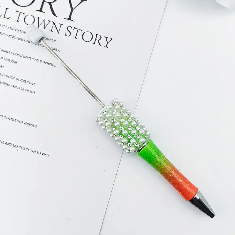 New Style Beadable Pens with Rhinestones and Flatback Pearls Ballpoint Pen