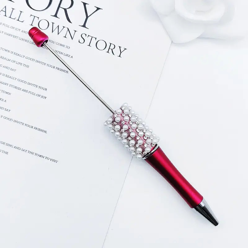 New Style Beadable Pens with Rhinestones and Flatback Pearls Ballpoint Pen
