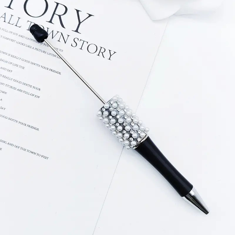 New Style Beadable Pens with Rhinestones and Flatback Pearls Ballpoint Pen